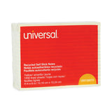 Universal® Recycled Self-Stick Note Pads, Note Ruled, 4" x 6", Yellow, 100 Sheets/Pad, 12 Pads/Pack (UNV28073) Pack of 12
