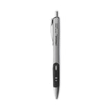 Universal™ Comfort Grip Gel Pen, Retractable, Medium 0.7 mm, Black Ink, Gray/Black/Silver Barrel, Dozen (UNV39720) 1 Dozen