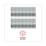 Universal™ Comfort Grip Gel Pen, Retractable, Medium 0.7 mm, Black Ink, Gray/Black/Silver Barrel, 36/Pack (UNV39724) Pack of 36