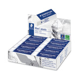 Staedtler® Mars Eraser, For Pencil/Ink Marks, Rectangular Block, Large, White, 20/Box (STD52650) Each
