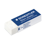 Staedtler® Mars Eraser, For Pencil/Ink Marks, Rectangular Block, Large, White, 20/Box (STD52650) Each