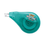 BIC® Wite-Out EZ Correct Correction Tape, Non-Refillable, Blue/Yellow Applicators, 0.17" x 400", 4/Pack (BICWOTAPP418) Pack of 4
