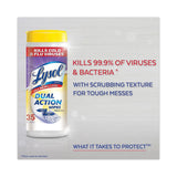 LYSOL® Brand Dual Action Disinfecting Wipes, 1-Ply, 7 x 7.5, Citrus, White/Purple, 35/Canister, 12 Canisters/Carton (RAC81143CT) Case of 12