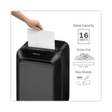 Fellowes® Powershred LX180 Cross-Cut Shredder, 16 Manual Sheet Capacity (FEL5501601) Each