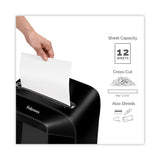Fellowes® Powershred LX85 Cross-Cut Shredder, 12 Manual Sheet Capacity (FEL4400401) Each