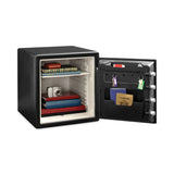 Sentry® Safe Fire-Safe with Biometric and Keypad Access, 1.23 cu ft, 16.3w x 19.3d x 17.8h, Black (SENSFW123BSC) Each