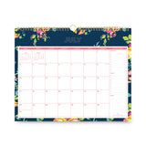 Blue Sky® Day Designer Peyton Academic Wall Calendar, Floral Artwork, 15 x 12, White/Navy Sheets, 12-Month (July to June): 2025 to 2026 (BLS107934) Each