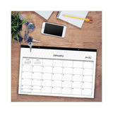 Blue Sky® Enterprise Desk Pad, Geometric Artwork, 17 x 11, White/Gray Sheets, Black Binding, Clear Corners, 12-Month (Jan to Dec): 2026 (BLS111293) Each