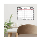 Blue Sky® Analeis Wall Calendar, Floral Artwork, 11 x 8.75, White/Black/Coral Sheets, 12-Month (Jan to Dec): 2026 (BLS100028) Each