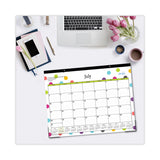 Blue Sky® Teacher Dots Academic Desk Pad, 22 x 17, Black Binding, Clear Corners, 12-Month (July to June): 2025 to 2026 (BLS105496) Each