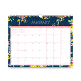 Blue Sky® Day Designer Peyton Wall Calendar, Floral Artwork, 15 x 12, White/Navy Sheets, 12-Month (Jan to Dec): 2026 (BLS103627) Each