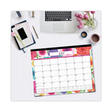 Blue Sky® Mahalo Academic Desk Pad, Floral Artwork, 22 x 17, Black Binding, Clear Corners, 12-Month (July to June): 2025 to 2026 (BLS100157) Each