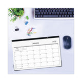 Blue Sky® Enterprise Desk Pad, Geometric Artwork, 17 x 11, White/Gray Sheets, Black Binding, Clear Corners, 12-Month (Jan to Dec): 2026 (BLS111293) Each