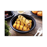 Pactiv Evergreen EarthChoice MealMaster Container with Lid, 32 oz, 8" dia x 2.12" h, 1-Compartment, Black/Clear, Plastic, 250/Carton (PCT0CN8083200BL) Case of 250