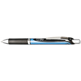 Pentel® EnerGel RTX Gel Pen, Retractable, Fine 0.5 mm Needle Tip, Black Ink, Black/Blue Barrel (PENBLN75A) Each
