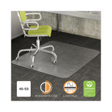 deflecto® DuraMat Moderate Use Chair Mat, Low Pile Carpet, Flat, 45 x 53, Rectangle, Clear (DEFCM13242) Each