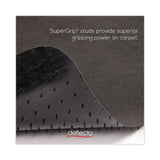 deflecto® SuperMat Frequent Use Chair Mat for Medium Pile Carpet, 45 x 53, Rectangular, Black (DEFCM14242BLK) Each