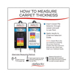 deflecto® SuperMat Frequent Use Chair Mat for Medium Pile Carpet, 45 x 53, Rectangular, Black (DEFCM14242BLK) Each