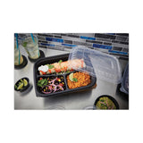 Pactiv Evergreen EarthChoice Entree2Go Takeout Container, 3-Compartment, 48 oz, 11.75 x 8.75 x 2.13, Black, Plastic, 200/Carton (PCTYCNB12X95203) Case of 200