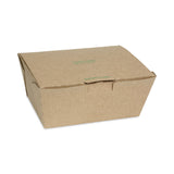 Pactiv Evergreen EarthChoice Tamper Evident OneBox Paper Box, 6.54 x 4.5 x 3.25, Kraft, 160/Carton (PCTNOB03KECTE) Case of 160