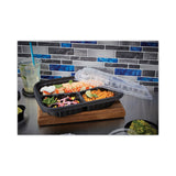 Pactiv Evergreen EarthChoice Entree2Go Takeout Container, 3-Compartment, 48 oz, 11.75 x 8.75 x 2.13, Black, Plastic, 200/Carton (PCTYCNB12X95203) Case of 200