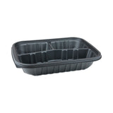 Pactiv Evergreen EarthChoice Entree2Go Takeout Container, 3-Compartment, 48 oz, 11.75 x 8.75 x 2.13, Black, Plastic, 200/Carton (PCTYCNB12X95203) Case of 200