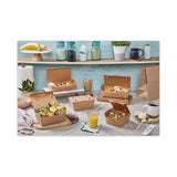 Pactiv Evergreen EarthChoice Tamper Evident OneBox Paper Box, 4.5 x 4.5 x 3.25, Kraft, 200/Carton (PCTNOB08KECTE) Case of 200