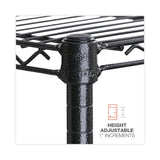 Alera® BA Plus Wire Shelving Kit, Four-Shelf, 72w x 18d x 72h, Black Anthracite Plus (ALESW207218BA) Each