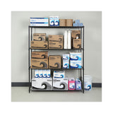 Alera® All-Purpose Wire Shelving Starter Kit, Four-Shelf, 60w x 18d x 72h, Black Anthracite Plus (ALESW206018BA) Each