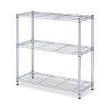 Alera® Residential Wire Shelving, Three-Shelf, 36w x 14d x 36h, Silver (ALESW833614SR) Each