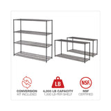 Alera® BA Plus Wire Shelving Kit, Four-Shelf, 72w x 24d x 72h, Black Anthracite Plus (ALESW207224BA) Each
