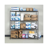 Alera® BA Plus Wire Shelving Kit, Four-Shelf, 72w x 18d x 72h, Black Anthracite Plus (ALESW207218BA) Each