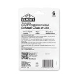 Elmer's® School Glue Stick, 0.77 oz, Applies Purple, Dries Clear, 6/Pack (EPIE578) Each