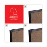 Universal® Tech Cork Board, 36 x 24, Brown Surface, Black Plastic Frame (UNV43022) Each