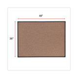 Universal® Tech Cork Board, 48 x 36, Brown Surface, Black Aluminum Frame (UNV43023) Each