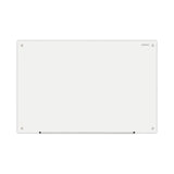 Universal® Frameless Glass Marker Board, 36 x 24, White Surface (UNV43232) Each