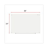 Universal® Frameless Glass Marker Board, 36 x 24, White Surface (UNV43232) Each