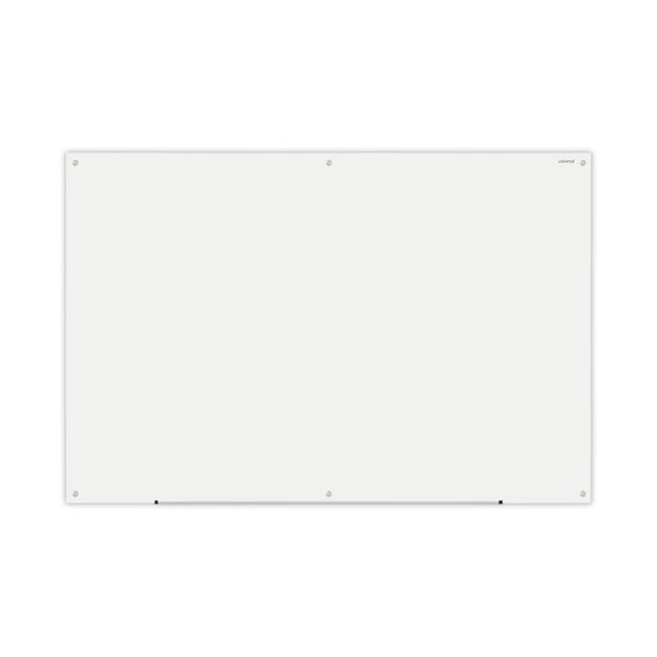Universal® Frameless Glass Marker Board, 72 x 48, White Surface (UNV43234)