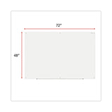Universal® Frameless Glass Marker Board, 72 x 48, White Surface (UNV43234) Each