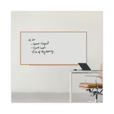 Universal® Deluxe Melamine Dry Erase Board, 96 x 48, Melamine White Surface, Oak Fiberboard Frame (UNV43620) Each