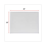 Universal® Melamine Dry Erase Board with Aluminum Frame, 48 x 36, White Surface, Anodized Aluminum Frame (UNV43624) Each