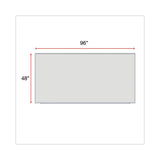 Universal® Deluxe Melamine Dry Erase Board, 96 x 48, Melamine White Surface, Silver Anodized Aluminum Frame (UNV43627) Each