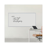Universal® Deluxe Melamine Dry Erase Board, 96 x 48, Melamine White Surface, Silver Anodized Aluminum Frame (UNV43627) Each