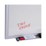 Universal® Deluxe Melamine Dry Erase Board, 96 x 48, Melamine White Surface, Silver Anodized Aluminum Frame (UNV43627) Each