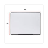 Universal® Design Series Deluxe Dry Erase Board, 48 x 36, White Surface, Black Anodized Aluminum Frame (UNV43629) Each