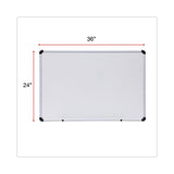 Universal® Modern Melamine Dry Erase Board with Aluminum Frame, 36 x 24, White Surface (UNV43723) Each