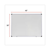 Universal® Modern Melamine Dry Erase Board with Aluminum Frame, 48 x 36, White Surface (UNV43724) Each