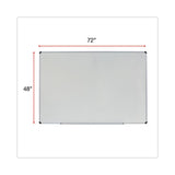 Universal® Modern Melamine Dry Erase Board with Aluminum Frame, 72 x 48, White Surface (UNV43725) Each