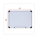 Universal® Magnetic Steel Dry Erase Marker Board, 24 x 18, White Surface, Aluminum/Plastic Frame (UNV43732) Each