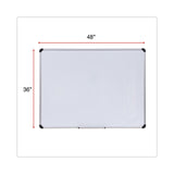 Universal® Magnetic Steel Dry Erase Marker Board, 48 x 36, White Surface, Aluminum/Plastic Frame (UNV43734) Each